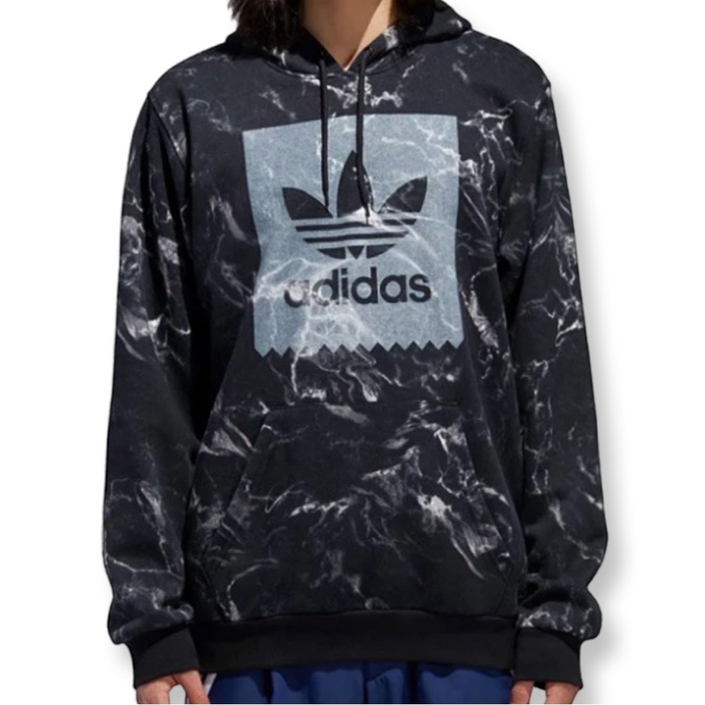 Men's adidas Originals Marble Aop Hoodie Pullover Sweatshirt Size Medium